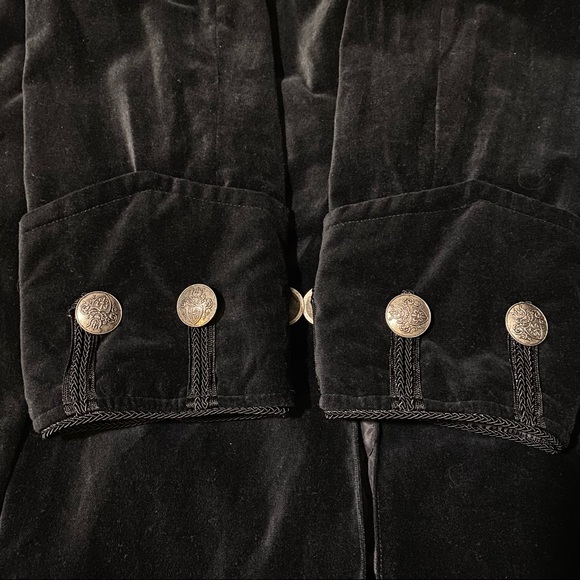SOLD! RARE Jimi Hendrix Black Velvet Pirate Frock Coat Rock & Roll Religion Sz S - Picture 10 of 12